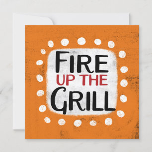 Vuur het Grill Wenskaart Kaart