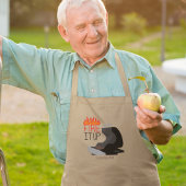 Vuur het omhoog Vlammen & Grill Persoonlijk Lang Schort