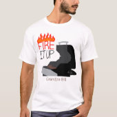 Vuur het omhoog Vlammen & Grill Persoonlijk T-shirt (Voorkant)