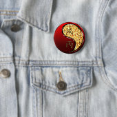 Vuur Hond Ronde Button 5,7 Cm (In situ)