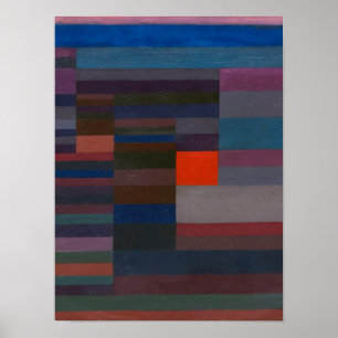 Vuur in de avond door Paul Klee Poster
