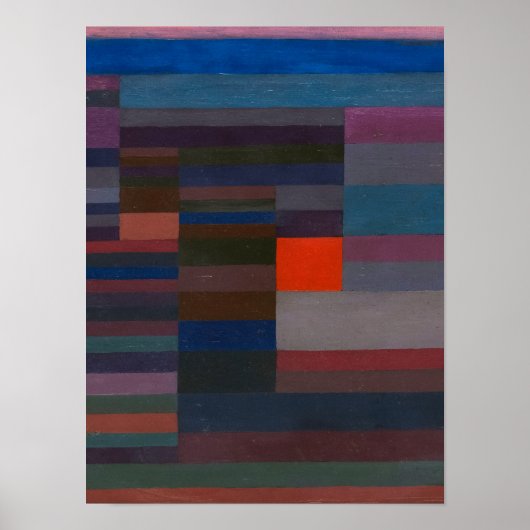Vuur in de avond door Paul Klee Poster (Voorkant)