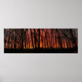 "Vuur in de hemel" Zonneset Poster (Voorkant)