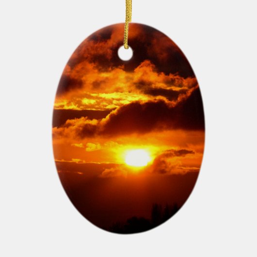 Vuur in de lucht keramisch ornament (Voorkant)