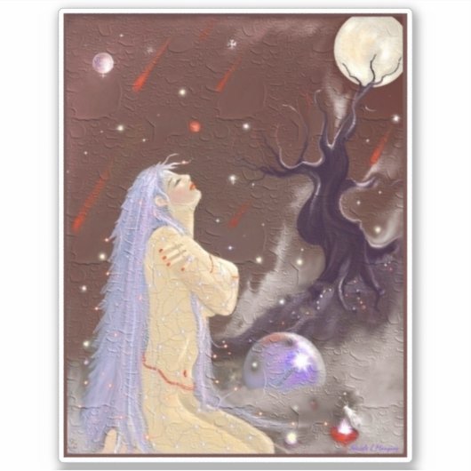 Vuur in de lucht sticker (Voorkant)