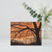 Vuur in de winterochtend briefkaart (Staand voorkant)