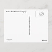 Vuur in de winterochtend briefkaart (Achterkant)