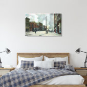 Vuur in derde straat, aardbeving 1906 canvas afdruk (Insitu (Slaapkamer))