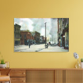 Vuur in derde straat, aardbeving 1906 canvas afdruk (Insitu (Woonkamer))