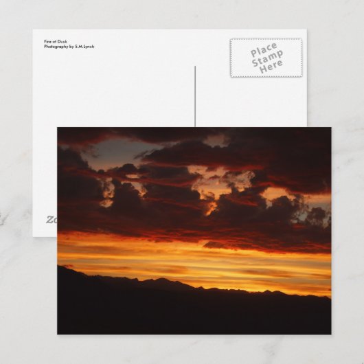 Vuur in Dusk Briefkaart (Voorkant / Achterkant)