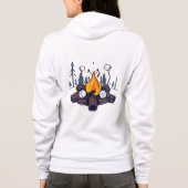 Vuur in het bos | Gezellig en mystiek design | Hoodie (Achterkant)