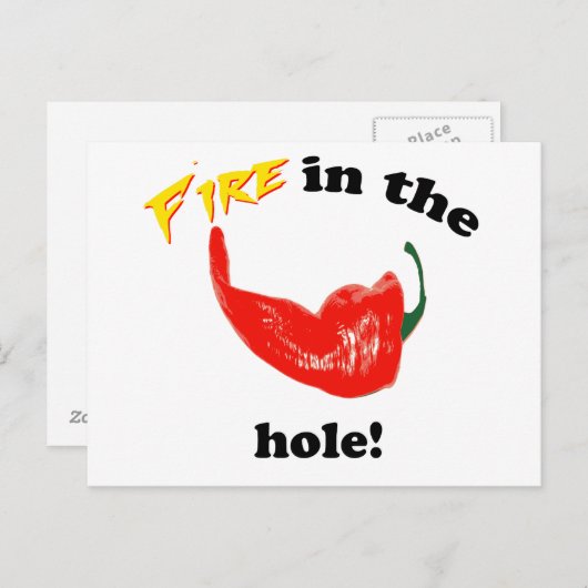 Vuur in het gat! briefkaart (Voorkant / Achterkant)