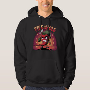 Vuur in het Gat Pittige Chili Pepper Funny Pepper Hoodie