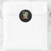 Vuur in het Gat Ronde Sticker (Tas)