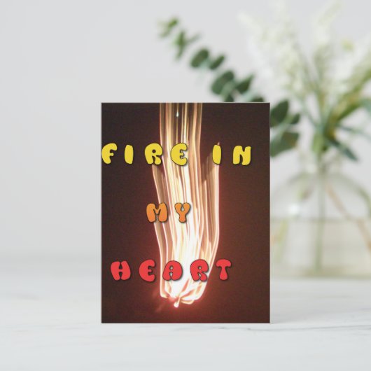 Vuur in mijn hart Art Print Briefkaart (Staand voorkant)