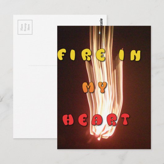 Vuur in mijn hart Art Print Briefkaart (Voorkant / Achterkant)