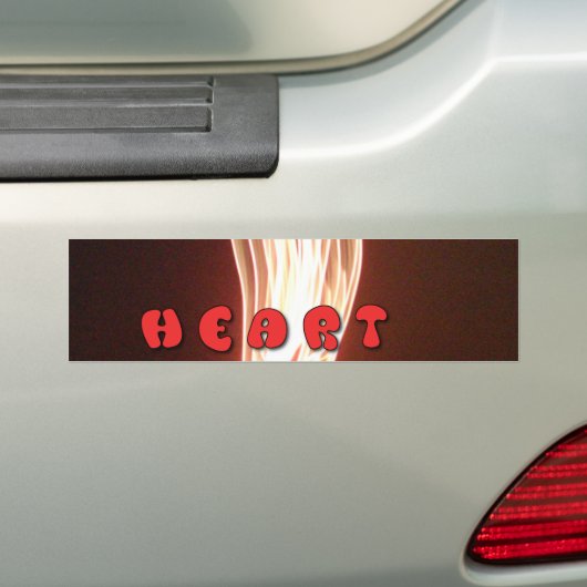 Vuur in mijn hart Art Print Bumpersticker (Op auto)