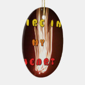 Vuur in mijn hart Art Print Keramisch Ornament (Rechts)