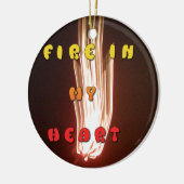 Vuur in mijn hart Art Print Keramisch Ornament (Links)