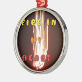 Vuur in mijn hart Art Print Metalen Ornament (Links)