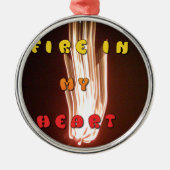 Vuur in mijn hart Art Print Metalen Ornament (Voorkant)
