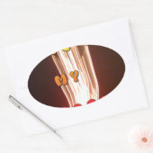 Vuur in mijn hart Art Print Ovale Sticker (Envelop)