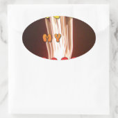 Vuur in mijn hart Art Print Ovale Sticker (Tas)