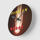 Vuur in mijn hart Art Print Ronde Klok (Hoek)