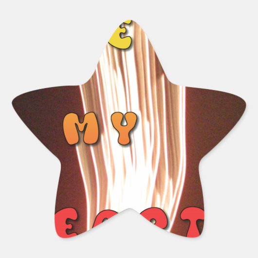 Vuur in mijn hart Art Print Ster Sticker (Voorkant)