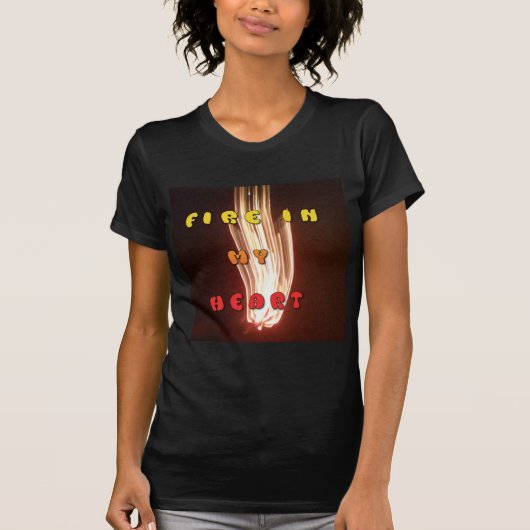 Vuur in mijn hart Art Print T-shirt (Voorkant)