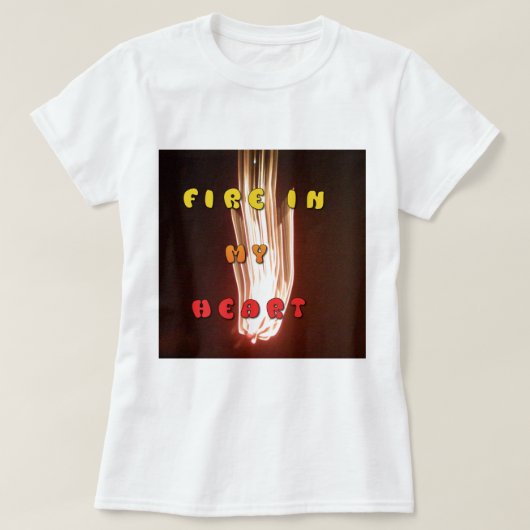Vuur in mijn hart Art Print T-shirt (Design voorkant)