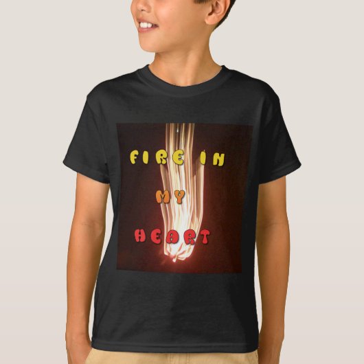 Vuur in mijn hart Art Print T-shirt (Voorkant)