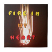 Vuur in mijn hart Art Print Tegeltje (Voorkant)