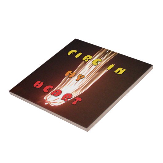 Vuur in mijn hart Art Print Tegeltje (Zijkant)