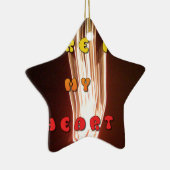 Vuur in mijn hartbriljante vuurwerk Hakuna Matata. Keramisch Ornament (Rechts)