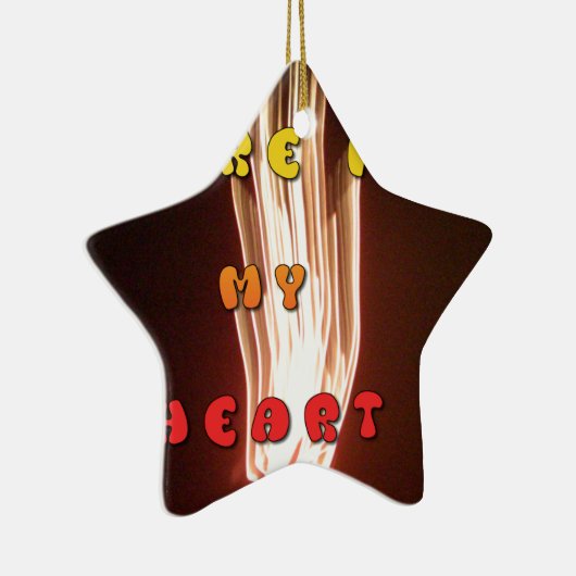 Vuur in mijn hartbriljante vuurwerk Hakuna Matata. Keramisch Ornament (Rechts)