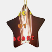 Vuur in mijn hartbriljante vuurwerk Hakuna Matata. Keramisch Ornament (Links)