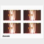 Vuur in mijn hartbriljante vuurwerk Hakuna Matata. Rechthoekige Sticker (Vel)