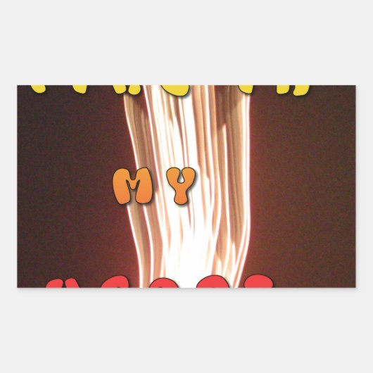 Vuur in mijn hartbriljante vuurwerk Hakuna Matata. Rechthoekige Sticker (Voorkant)