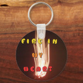 Vuur in mijn hartbriljante vuurwerk Hakuna Matata. Sleutelhanger (Voorkant)