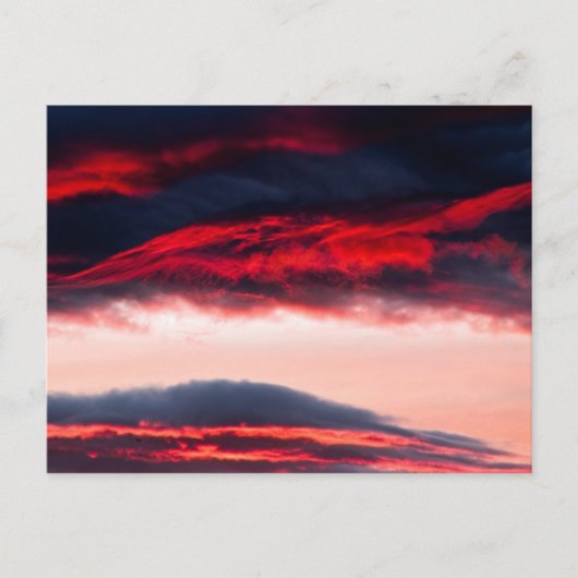 Vuur in wolken briefkaart (Voorkant)