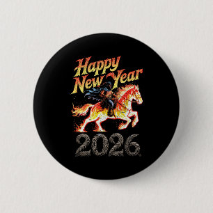 Vuur Jaar Van Het Paard – Chinees Nieuwjaar 2 Ronde Button 5,7 Cm