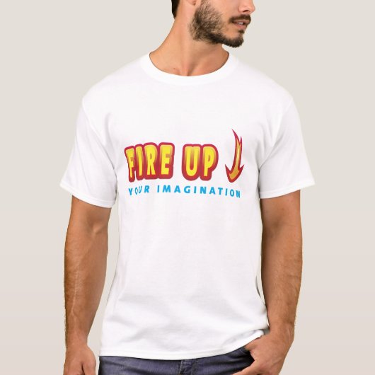 Vuur je verbeelding op t-shirt (Voorkant)