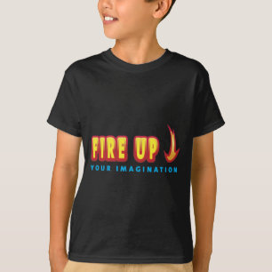 Vuur je verbeelding op t-shirt
