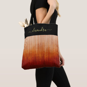 Vuur Kleuren rustieke ombre chic gepersonaliseerde Tote Bag