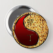 Vuur Konijn Ronde Button 4,0 Cm (Voorkant /achterkant)