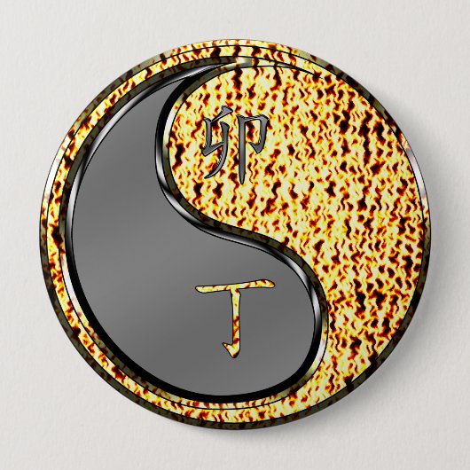 Vuur Konijn Ronde Button 4,0 Cm (Voorkant)