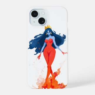 Vuur Koningin Phonehoesje, Zelfverzekerde Vrouweli iPhone 15 Case