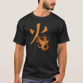 Vuur Koraaldraak met Kanji T-shirt (Voorkant)