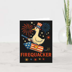 Vuur Kwaker Grappige Meme Gans Vuurwerk Amerika Kaart